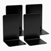 KKLM Bookends, Black, Set of 2, 4 Pieces, Non Slip