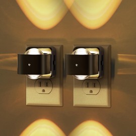 JandCase Night Lights Plug into Wall,0-150LM Super Bright Automatic Night Light with Dusk to Dawn, 2 Pack 180° Rotatable Plug in LED Nightlight Soft Warm for Bathroom Decor, Children Room,Kitchen