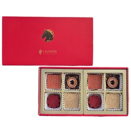 Laumière Gourmet Fruits – Lunar New Year Collection - Square (16 Pcs) – Gong Xi Fa Cai – Chinese New Year Good Luck Candy – Premium Dry Fruits and Nuts Gift Box - No Added Sugar - Gluten Free Basket