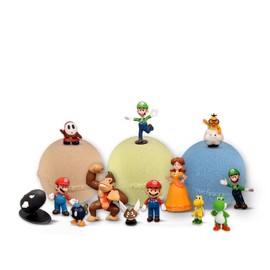 Relaxcation 3 Large Bath Bombs for Kids with Surprise MARIO Toys Inside Made In The USA