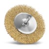Auto Dynasty 4" Brass Coated Wire Wheel Brush with 0.2"