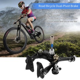 Road Bike Brake Caliper, Aluminum Bicycle V Shape Brake Caliper, 1 Pair