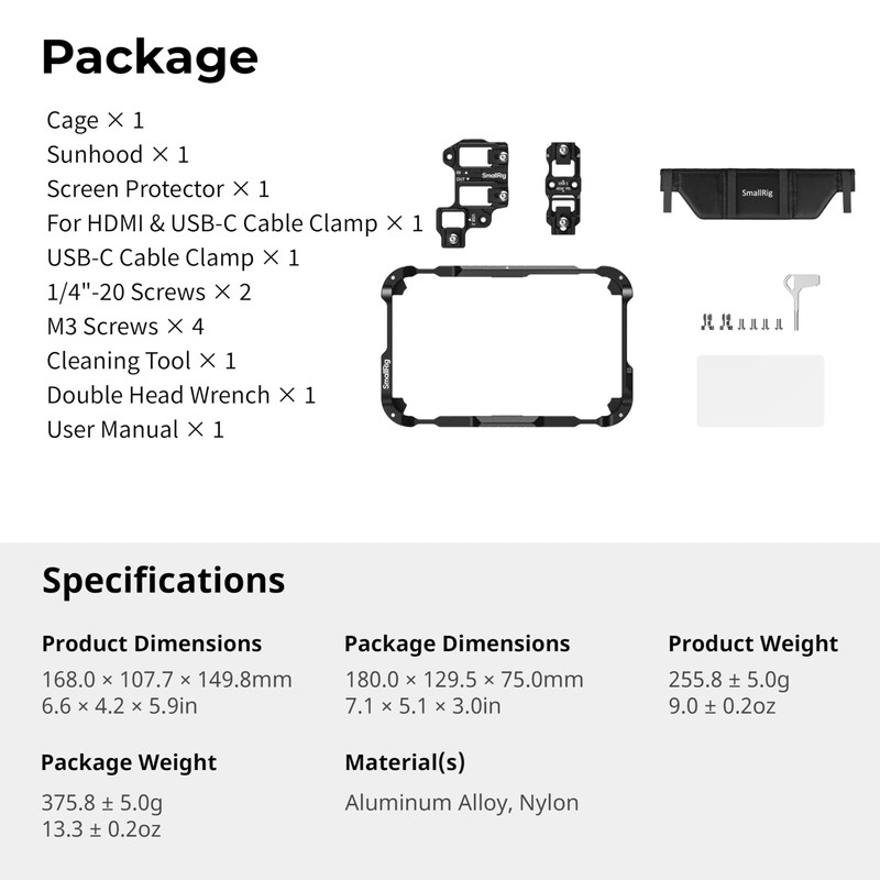 SmallRig Monitor Cage Kit for Atomos Ninja TX 5708