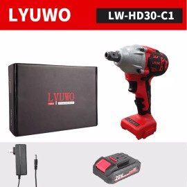 LYUWO LYUWO 420N. M High Torque Electric Impact Wrench Lithium Battery 20V Brush - A five string battery