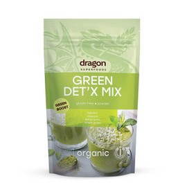 Dragon Superfoods Green Det'x Mix-Spirulina, Chlorella, Gerstengras und Weizengras. 100% Bio, Gluten free und Vegan - 200g