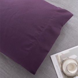 Microfiber Queen Bed Pillowcases 2 Pack, Super Soft Bed Pillow Covers Envelope Closure, Wrinkle, Fade and Stain Resistant, 20x30, Purple