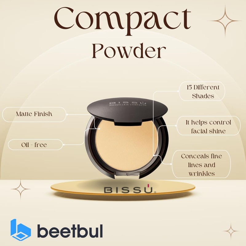 Kit de maquillaje y exfoliación – Polvo compacto Bissú +