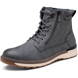 Vostey Boots for Men Waterproof Mens Boots Fashion Casual Hiking Chukka Boots Men(BMY8051 grey 9.5)