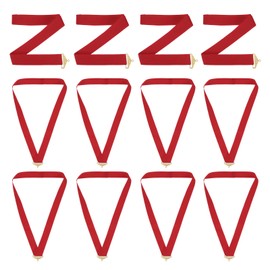PATIKIL Award Neck Ribbons, 12 Pack Polyester Medal Lanyards with Snap Clip Blank Award Ribbon for Competitions Achievement Sports Party, Red