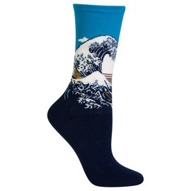 Hot Sox Women's Trouser Socks - Katsushika Hokusai - Great Wave, sock size 9-11