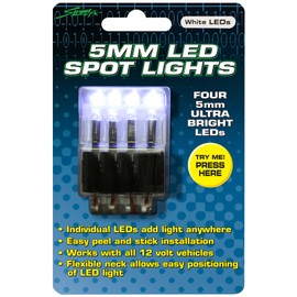 Street FX 1044399 ElectroPods White 4 LED Try Me Spot Light