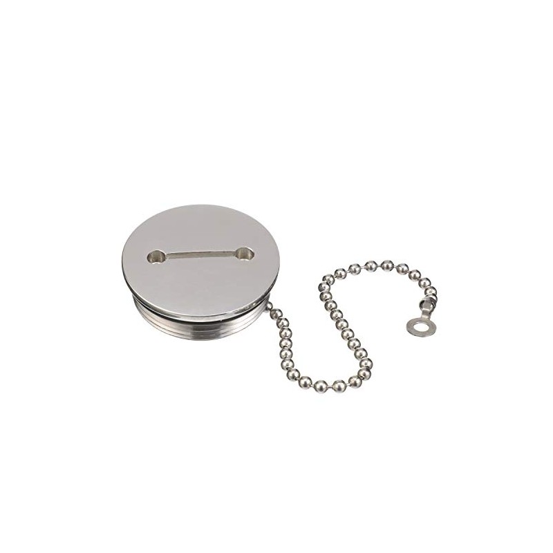 Attwood Replacement Stainless Steel 2" Deck Fill Cap with Chain