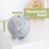 Pearhead Pearhead Gray Piggy Bank, Grey