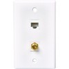 Audiovox TPH567R Coax Wall Plate, Cat5/6 - Quantity 1