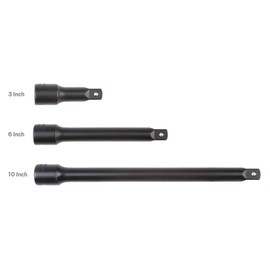 TEKTON 1/2 Inch Drive Impact Extension Set, 3-Piece (3, 6, 10 in.) | SIA92001