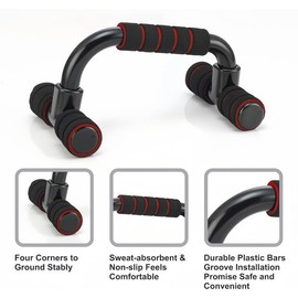 Push Up Bars for Men & Women (Red)
