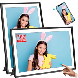 𝟔𝟒𝗚𝗕 SSA Digital Photo Frame WiFi, 15.6 Inch Digital Picture Frame with 1920x1080 IPS FHD Touchscreen, SD Card/USB Drive Auto-Rotate Wall Mountable Easy Share Photos/Videos via App from Anywhere