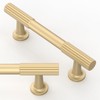 Asimerdeco 10 Pack Brushed Gold Cabinet Pulls 3 Inch(76mm) Kitchen