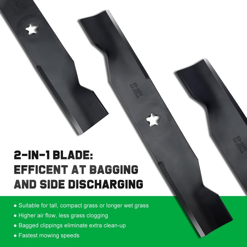 Z248F 532180054 Blades for Husqvarna 48 inch Deck Mower YTH2348