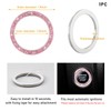 Kewucn Bling Crystal Double Rhinestone Car Engine Start Decoration Ring,
