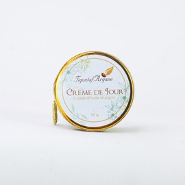 Crème de Jour - Tigontaf Argan Day Cream - Morning Face Skin Care – Lightweight Daily Moisturizer with Argan & Vitamin E – Fights Dryness and Revives Glow – For Face & Neck - 50g /1.7oz