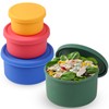 Webake Silicone Food Storage Containers with Lids, Large Nesting Portion