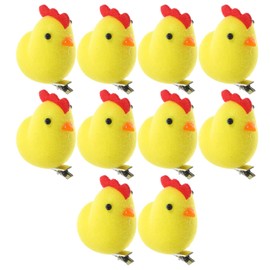 Beavorty Easter Chicks Hair Clip 10pcs Chicken Hair Clip Cute Yellow Chicken Hair Barrette Easter Hair Accessories Easter Chicken Girl Headdress