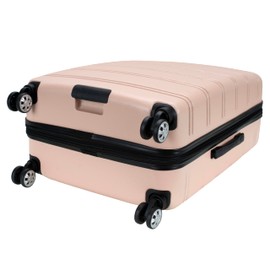 Rockland Melbourne Hardside Expandable Spinner Wheel Luggage, Champagne, Checked-Large 28-Inch (F1603-CHAMPAGNE)