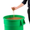PRO&Family 32 Gallon Green Round Commercial Trash Can/Ingredient Bin Recycling