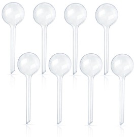 Pynqdfu 8 Pcs Clear Plant Watering Globes,Plastic Self Watering Bulbs Ball,Garden Water Device for Plant Indoor Outdoor(Small)
