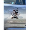 Skull & Knife Cross Car Decal – Set of 2