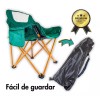 Plasticocina Silla Plegable Portátil Para Campamento Jardín Playa Verde