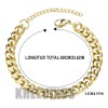 KRELVIXOS Collar Estilo Cadena Cubano Moda De Acero Inoxidable Oro