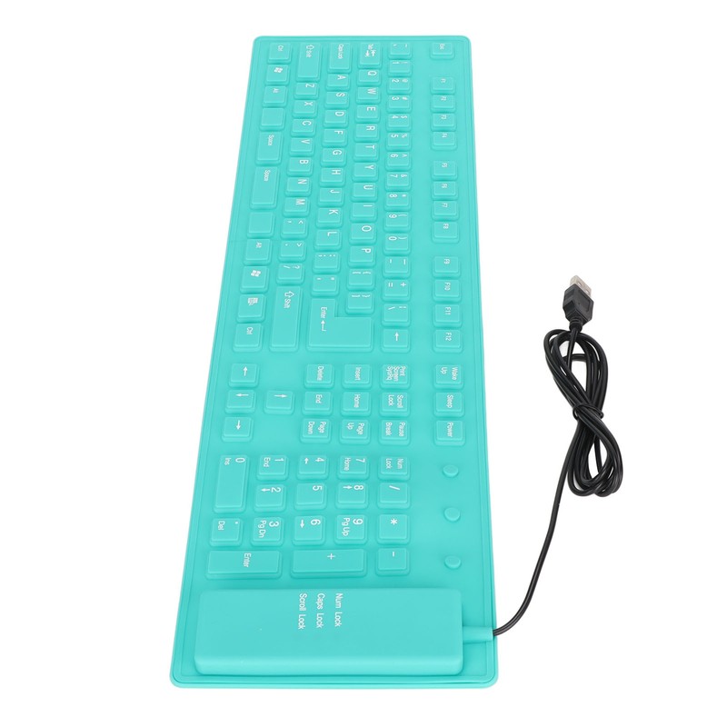 Foldable Silicone Keyboard 108 Keys Silicone Foldable USB Wired Waterproof