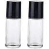 YuanHolumid 2Pcs Black 30ml Clear Empty Glass Essential Oil Roller