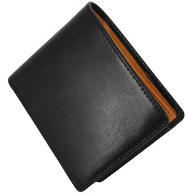 BlissLeather Bi-Fold Wallet, Tochigi Leather & Himeji Leather, High Quality, Large Capacity, Genuine Leather, Black