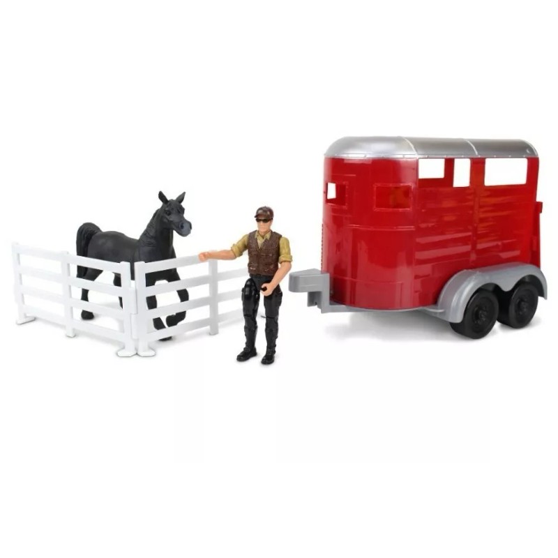 adventure force Horse Trailer Accessory Set includes horse and posable