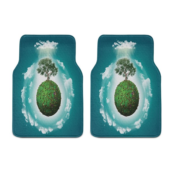 Ambesonne Tree of Life Car Mat Set of 2, Grassy
