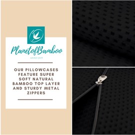 100% Bamboo derived viscouse top Layer Replacement Wedge Pillow Cover (24 x 24 x 10) with Zipper - Sweat-Absorbent, Moisture-Wicking, Odor-Free Wedge Pillow Case Cover (Black)