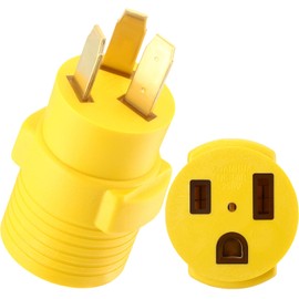 Kanayu 50Amp Welder Adapter Compatible with NEMA 10-50P to 6-50R 50 Amp 3 Prong Male Plug to 3 Prong Female Receptacle Welder Welding EV Charger Power Cord Adapter(Yellow)