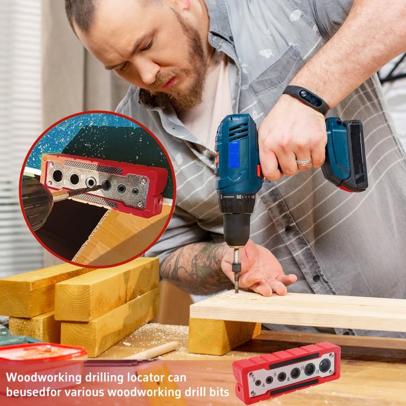 Drill Guide for Carpentry Pocket Hole Drill Bit Guide Wood