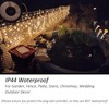 Solhice LED Curtain Lights Outside 40ft x 3ft for Backyard,