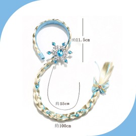 YINKE Ice Queen Headband Hair Accessories for Kids Hair Accessories Kids Braid Toys Birthday Props Princess Dress Up Accessories Fancy Dress Up Blonde Cute Dance