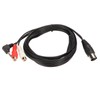 DIN 5Pin Male to 2 RCA Female and 3.5mm Cable
