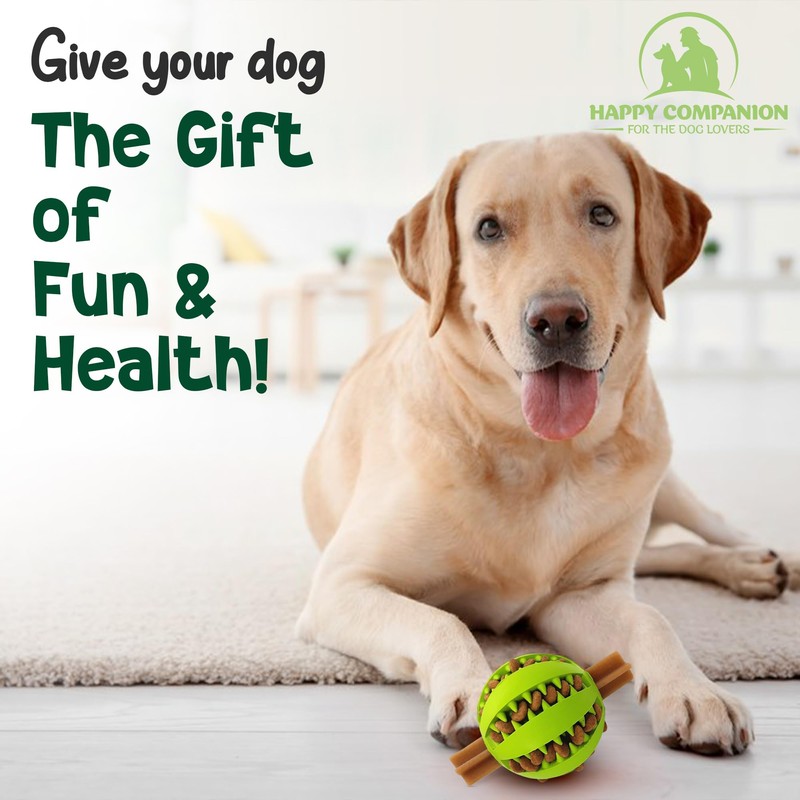 Happy Companion | Dog Treat Ball Dispenser | Interactive Natural