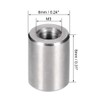 sourcing map M3 Round Connector Nuts, 304 Stainless Steel Coupling