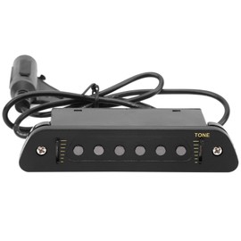 Sound Hole Pickup Active Coil Pickup with Tone Volume Control 6.35 Female Head Strap Buckle Cable