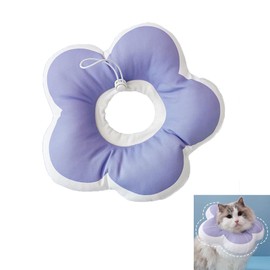 XUTONG Cat Cone Collar,Adjustable Cat Cone Collar Soft Waterproof Elizabethan Collar for Kitten Prevent from Licking Wounds Not Block Vision（M Purple）