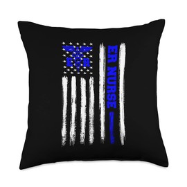 Emergency room by Medics Emergency Room Women ER EMT Nurse Throw Pillow, 18x18, Multicolor