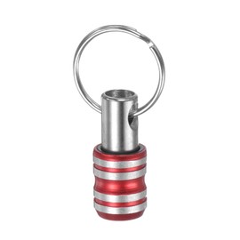 HARFINGTON Bit Holder 1/4 Hex Shank Portable Aluminum Alloy Quick Change Screwdriver Drill Bits Holder Tool for Impact Driver Extension Bar, Red